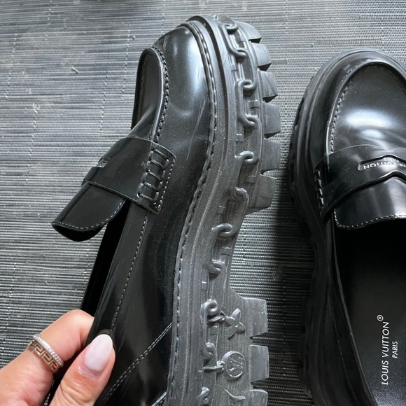 Louis Vuitton Black Chunky Platform Loafers - Picture 2 of 5